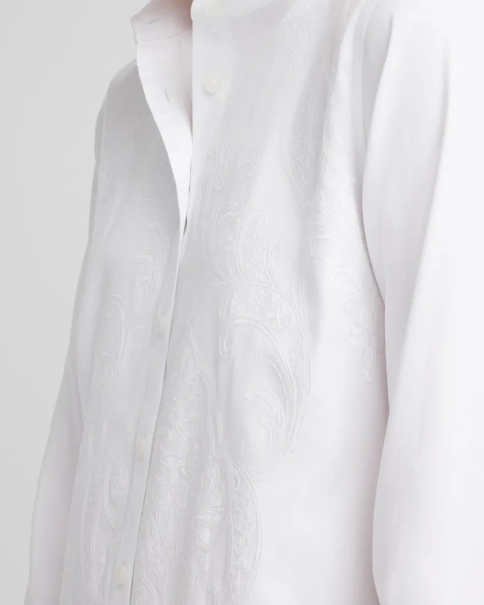 Shop No Iron™ Embroidered Sateen Stretch Tunic Tops