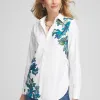 Clearance No Iron™ Floral Scrolls Shirt Tops