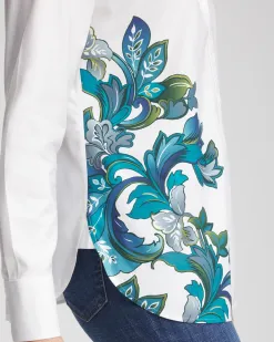 Clearance No Iron™ Floral Scrolls Shirt Tops