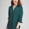 Store No Iron™ Green Jacquard Shirt Tops