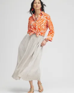 Shop No Iron™ Linen Palms Shirt Tops