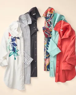 Shop No Iron™ Placed Floral Tunic Tops