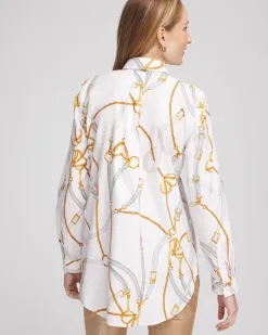 Fashion No Iron™ Status Print Tunic Tops