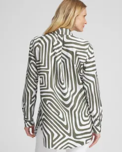 Fashion No Iron™ Stretch Abstract Print Tunic Tops