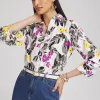 Cheap No Iron™ Stretch Floral Shirt Tops