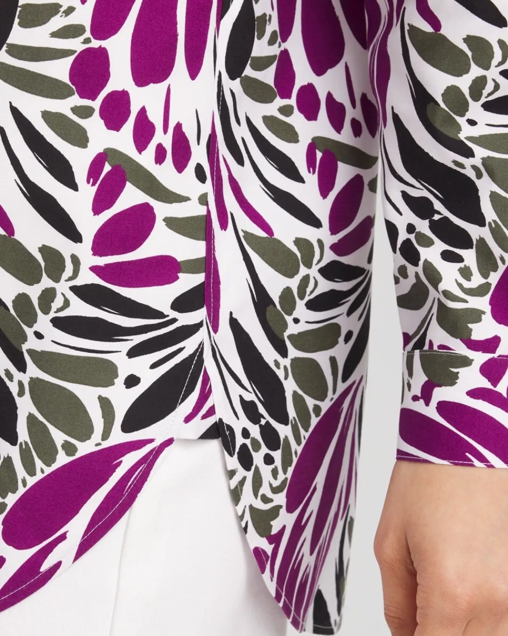 New No Iron™ Stretch Floral Tunic Tops