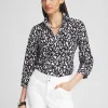 Shop No Iron™ Stretch Leopard Shirt Tops