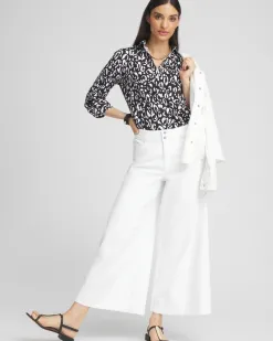 Shop No Iron™ Stretch Leopard Shirt Tops