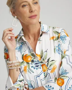 Cheap No Iron™ Stretch Tropical Shirt Tops