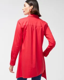 Clearance No-Iron Stretch Asymmetrical Tunic Tops | Blouses & Shirts
