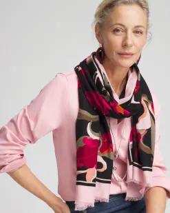Shop Orchid Print Oblong Scarf Scarves