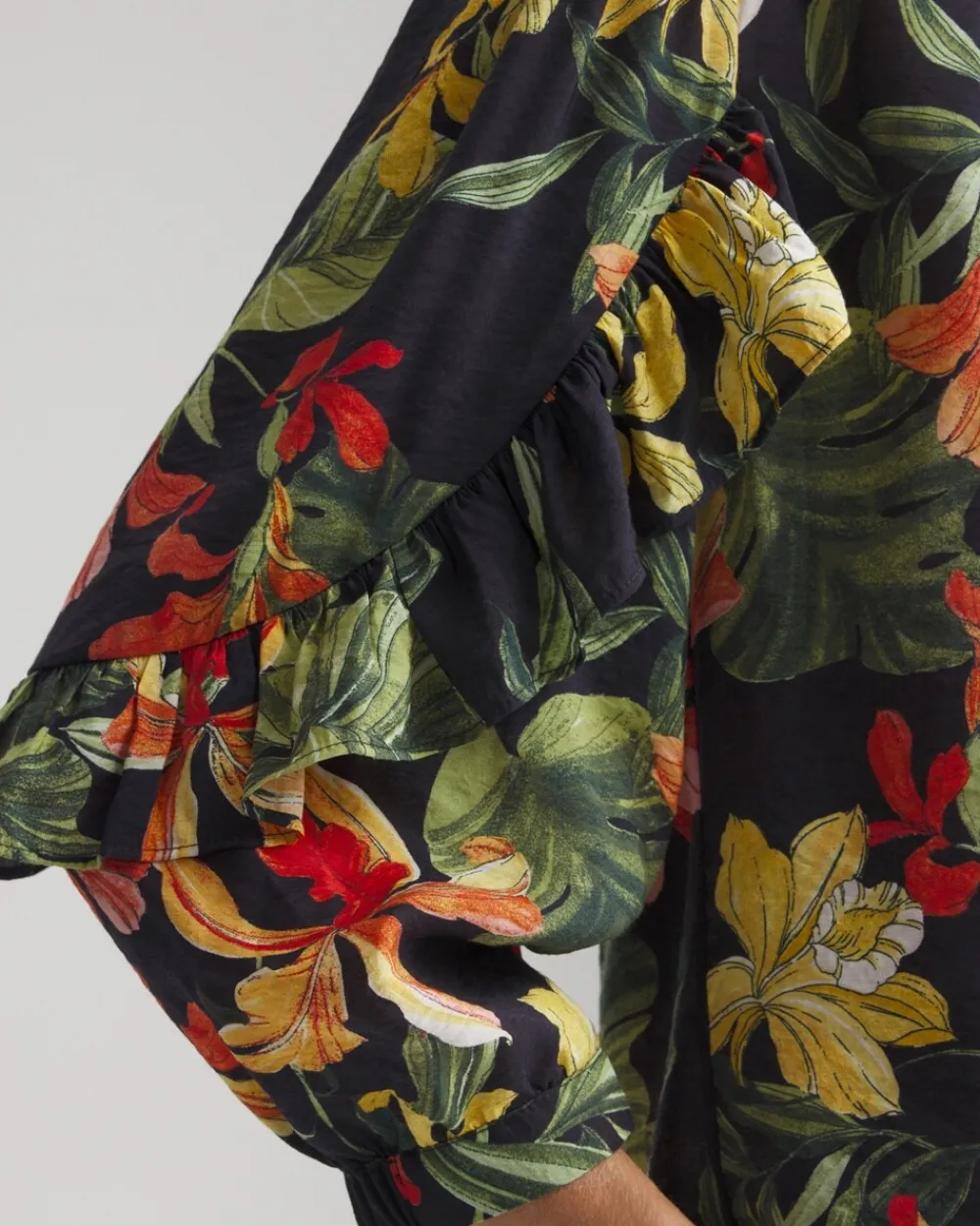 Outlet Orchid Ruffle Sleeve Blouse Tops