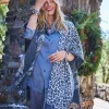 Clearance Paisley Leopard Reversible Ruana Ponchos & Ruanas