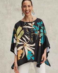 Hot Placed Palms Poncho Tops