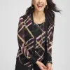 Clearance Plaid Mesh Cardigan Tops