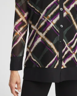 Clearance Plaid Mesh Cardigan Tops