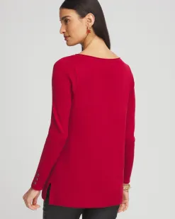 Fashion Pocket Sweater Tunic Sweaters