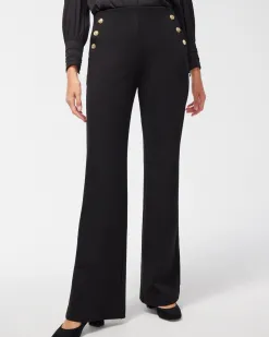 Shop Ponte Button Flare Pants Pants