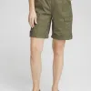 Clearance Poplin Roll Tab Shorts Pants