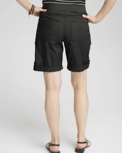 Clearance Poplin Roll Tab Shorts Pants
