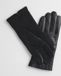 Sale Quilted Leather Gloves Cold Weather Accessories