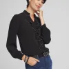 Online Ruffle Neck Shirt Tops | Blouses & Shirts