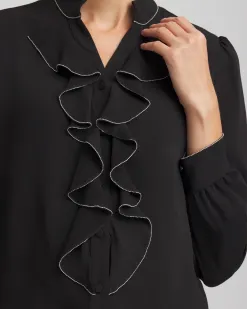 Online Ruffle Neck Shirt Tops | Blouses & Shirts