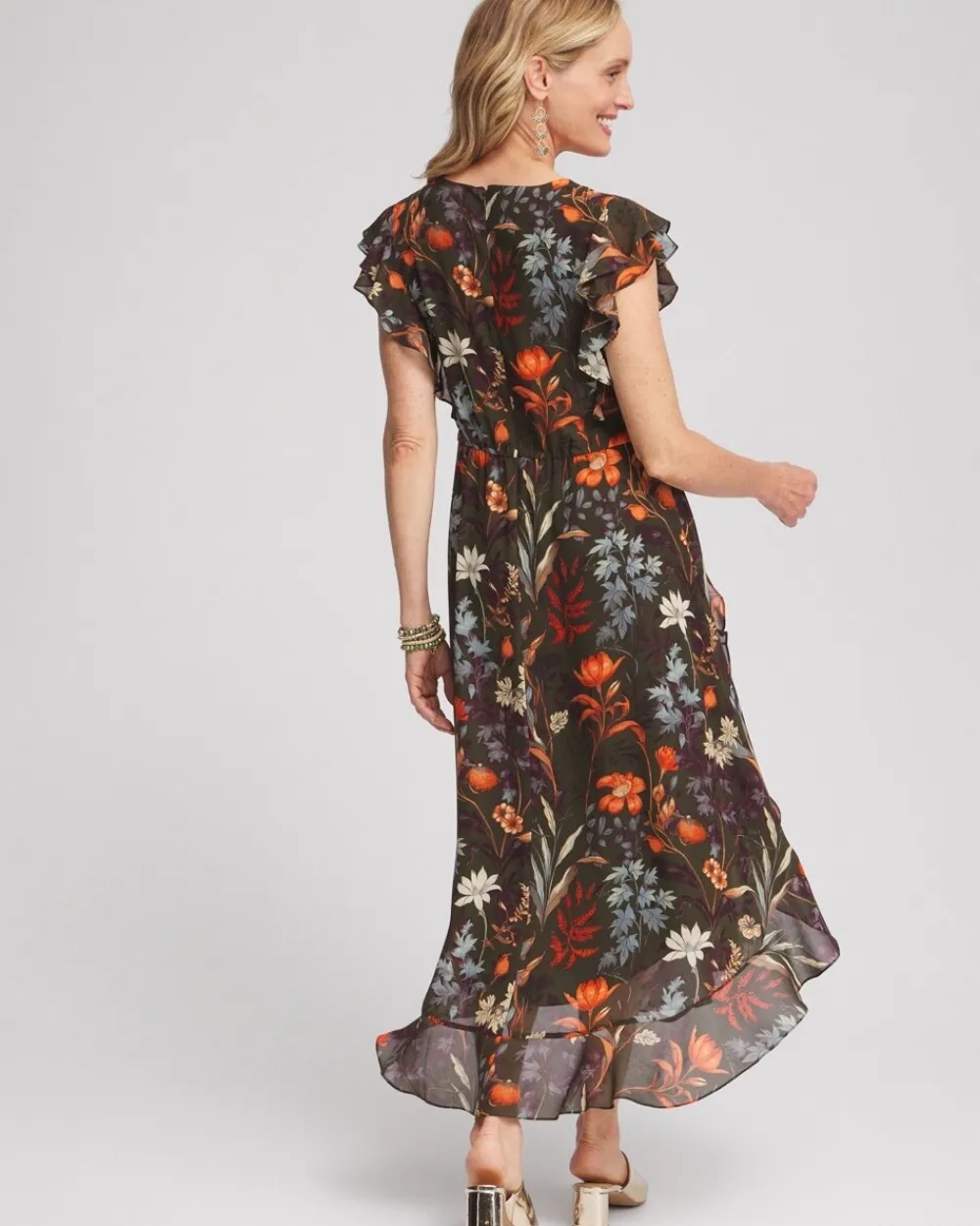 Fashion Ruffled Maxi Dress Dresses