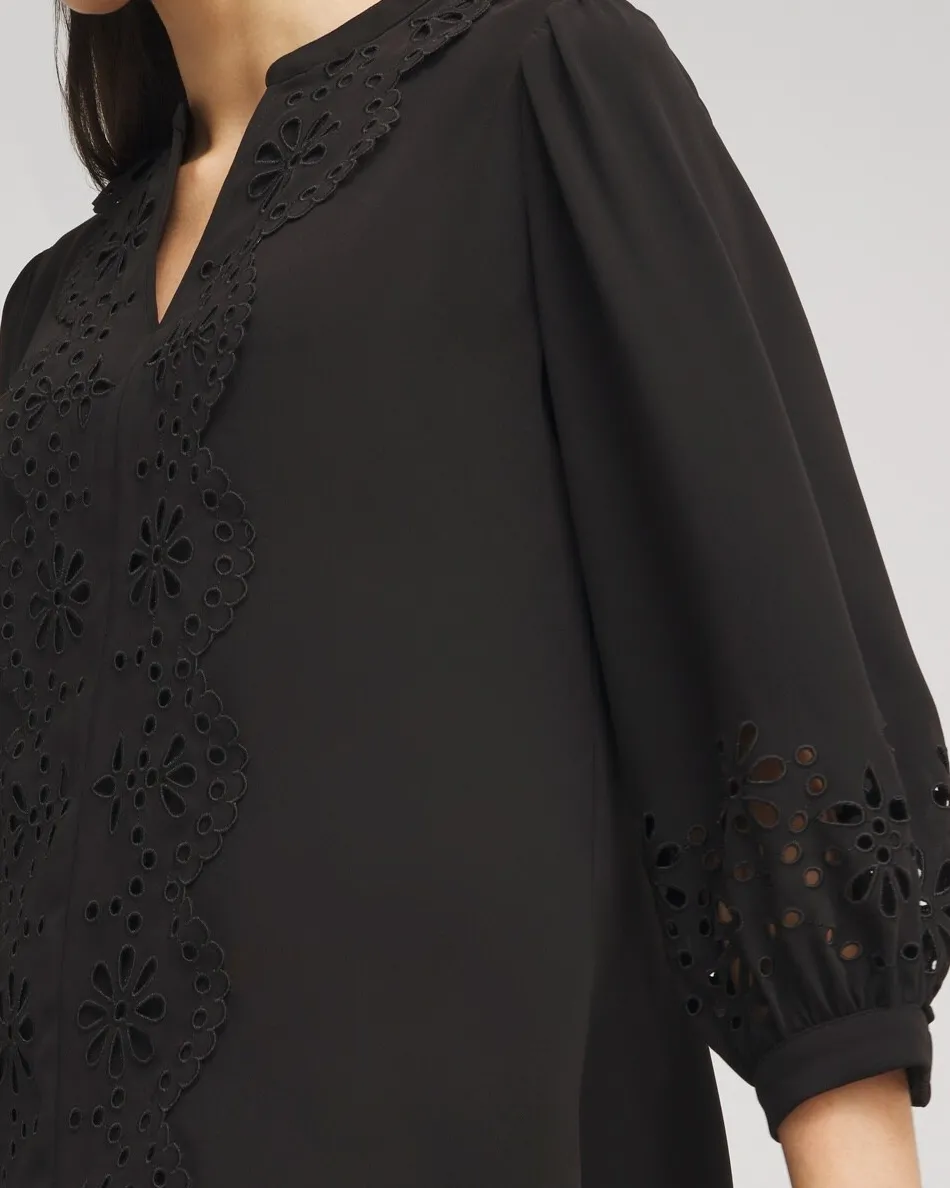 Hot Satin Eyelet Top Tops