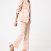 Cheap Satin Jacquard Straight Ankle Pants Pants | Matching Sets