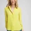 Fashion Satin Pleat Sleeve Shirt Tops