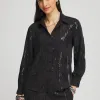 New Sequined Satin Shirt Tops | Blouses & Shirts
