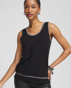 Clearance Shimmer Beaded Sweater Tank Sweaters