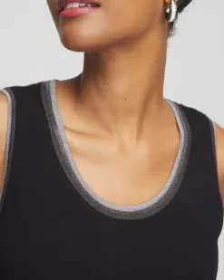 Clearance Shimmer Beaded Sweater Tank Sweaters