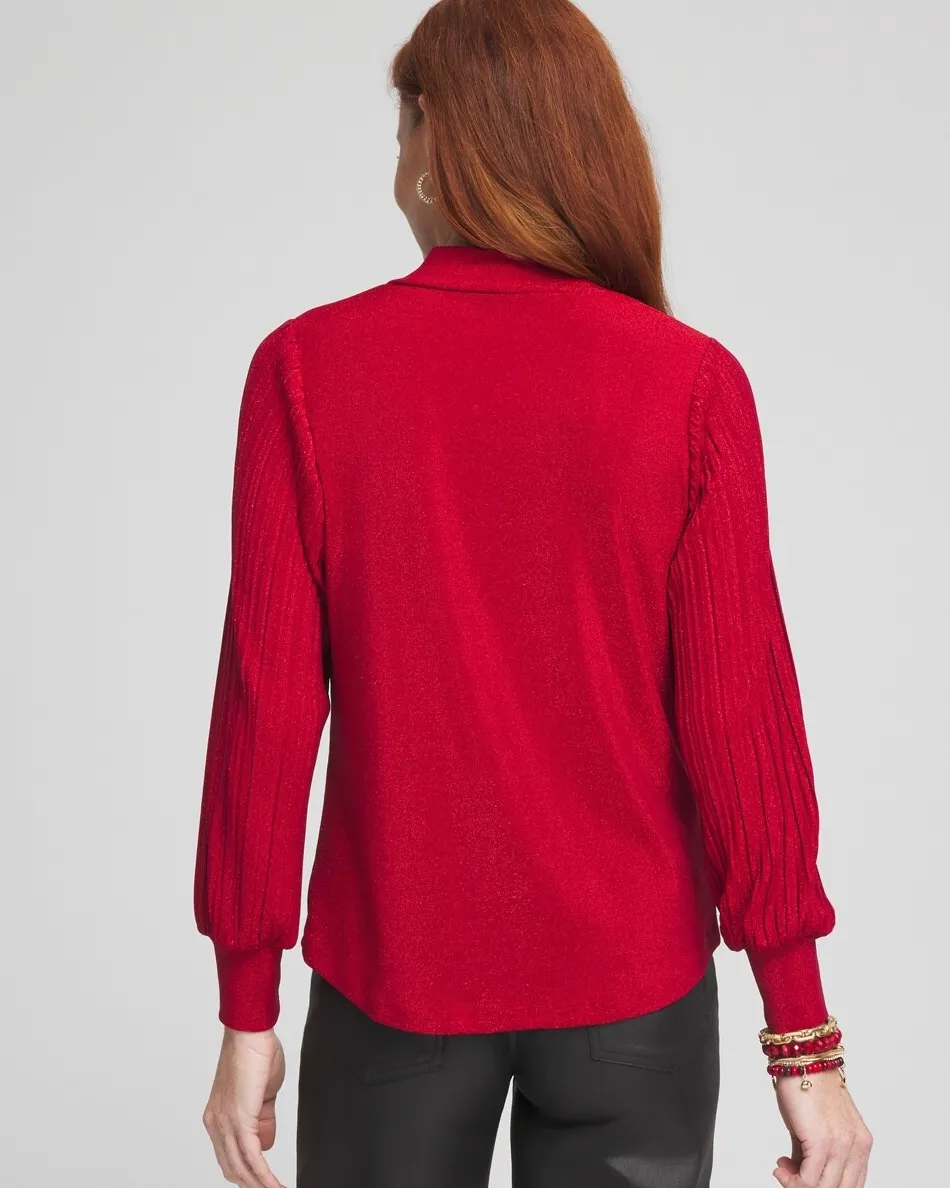 Discount Shimmer Mock-Neck Top Tops | Tees
