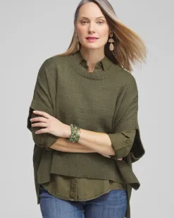 New Short Sleeve Knit Poncho Tops | Ponchos & Ruanas