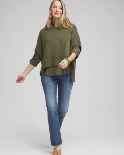 New Short Sleeve Knit Poncho Tops | Ponchos & Ruanas