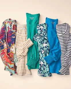 Sale Smocked Long Sleeve Tee Tops