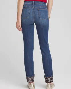 Fashion So Slimming® Girlfriend Sequin Cuff Ankle Jeans Jeans & Denim