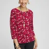 Sale Spots 3/4 Sleeve Tee Tops