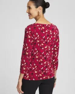 Sale Spots 3/4 Sleeve Tee Tops