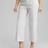 Clearance Stripe Trapunto Cropped Pants Pants