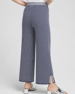 Fashion Stripe Wide Leg Sweater Cropped Pants Pants