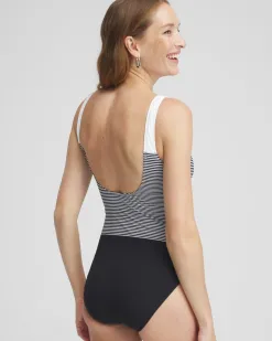 Best Sale Striped One Piece Swimsuit Swim