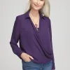 Hot Surplice Bubble Hem Shirt Tops | Blouses & Shirts