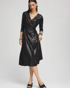 Cheap Surplice Sequin Midi Dress Dresses
