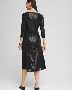Cheap Surplice Sequin Midi Dress Dresses