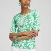 Online Swirl Jewel Neck Tee Tops