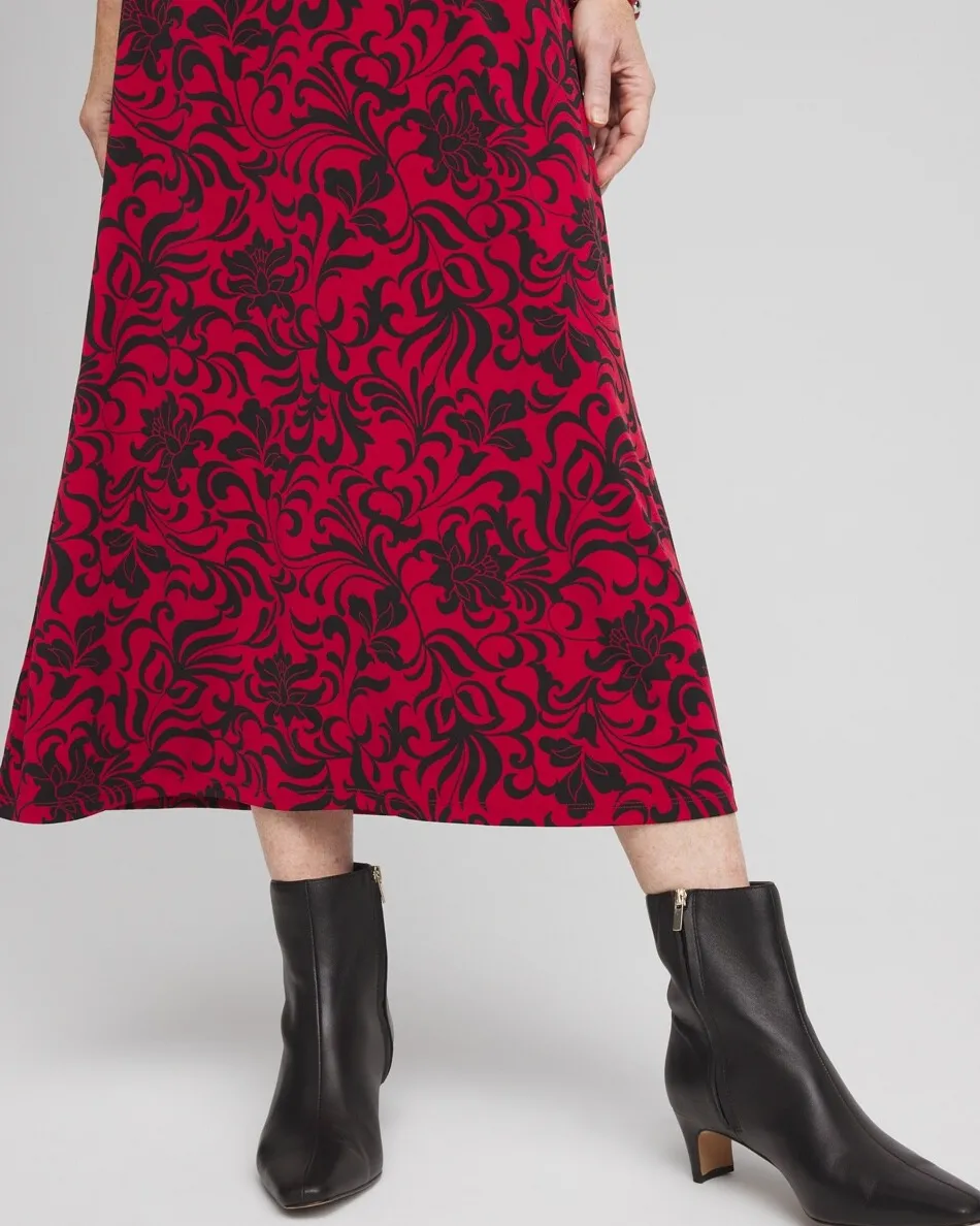 Best Sale Swirl Print Long-Sleeve Maxi Dress Dresses
