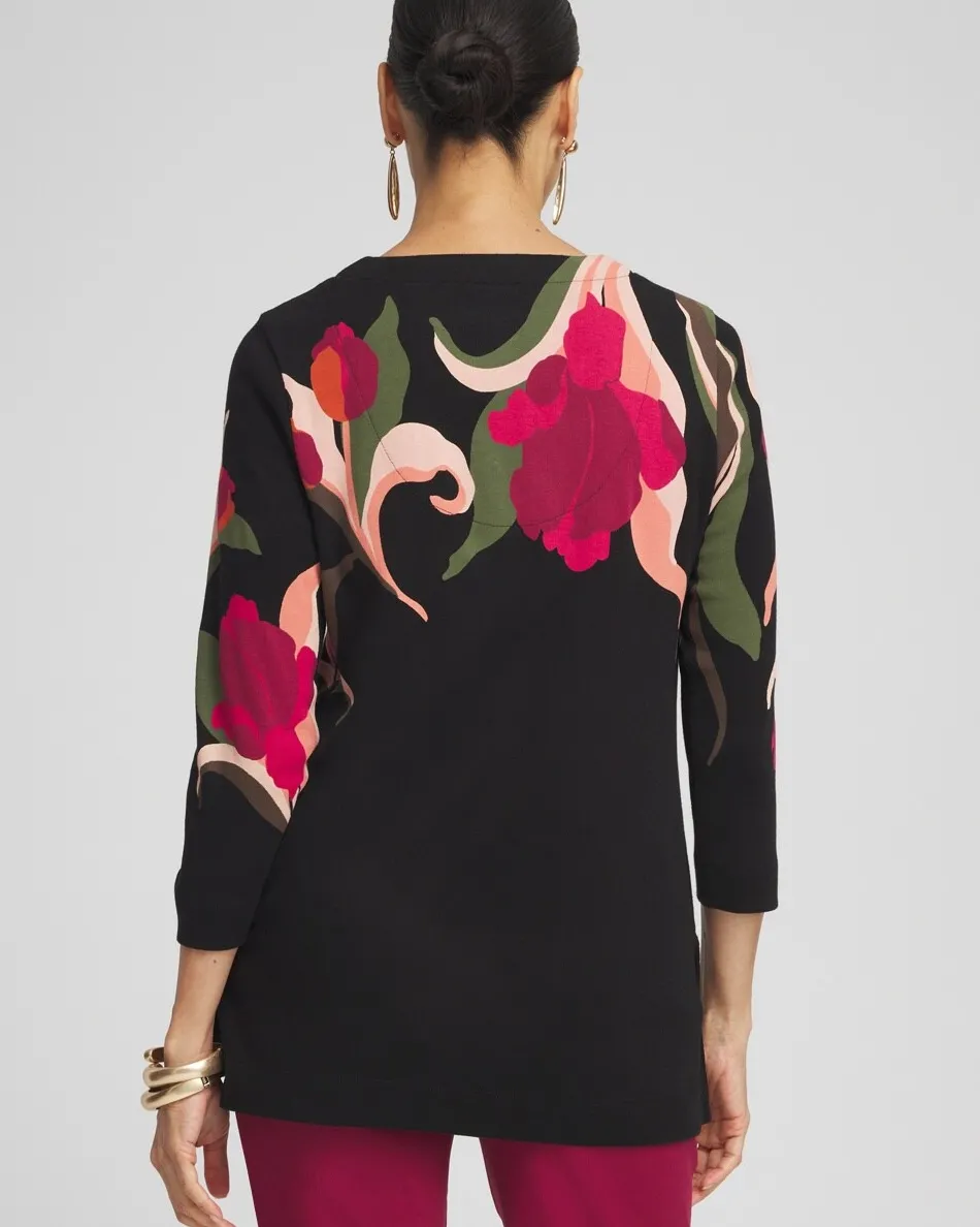 Best Sale Swirl V-Neck Tunic Tops